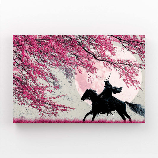 Samurai Rider Cherry Blossom Canvas Art – samurai rider cherry blossom canvas print