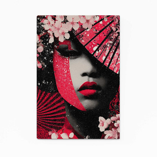Scarlet Lips Portrait Cherry Blossom Prints – scarlet lips portrait cherry blossom canvas print