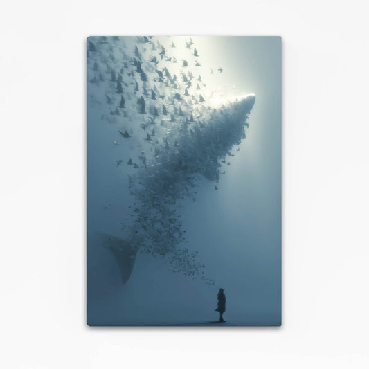 School Tornado Surreal Shark Canvas Art – school tornado surreal shark canvas print