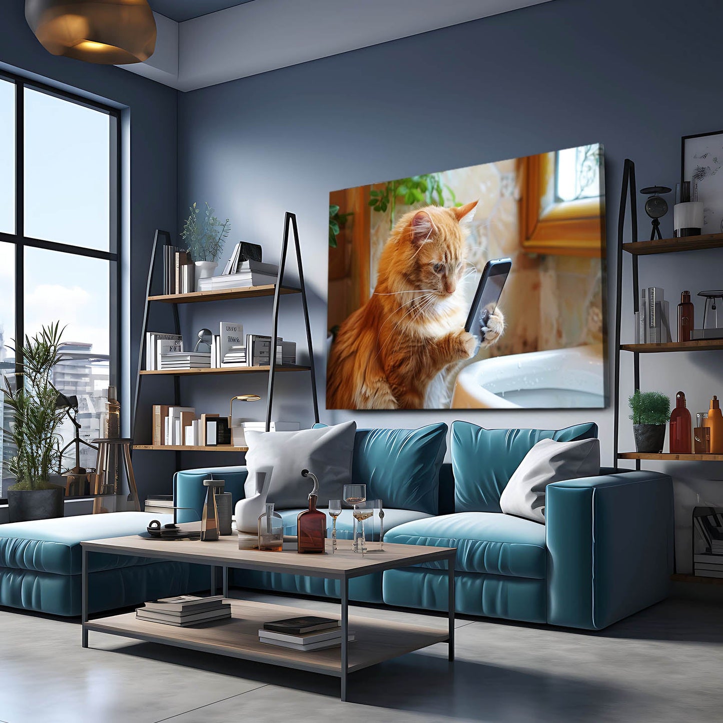 Scroll Time Cat Wall Art