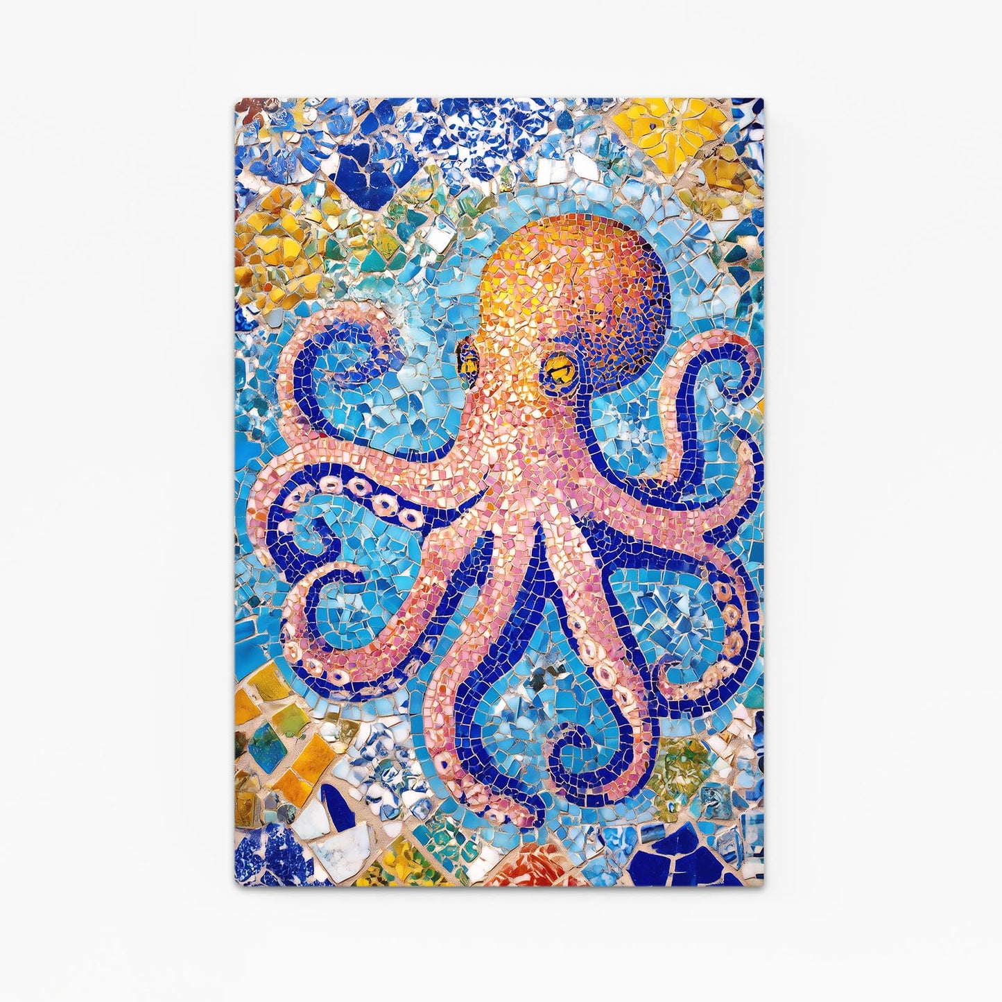 Sea Glass Mosaic Octopus Prints – sea glass mosaic octopus canvas print