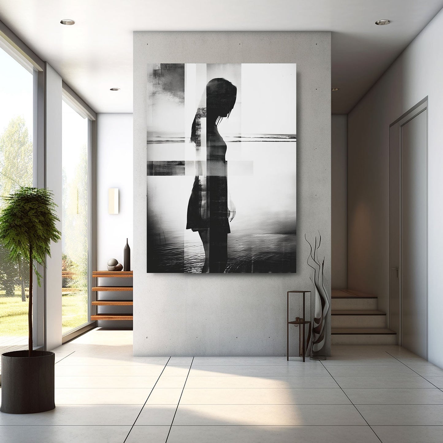 Sea Silhouette Photography Print – canvas print, view 3