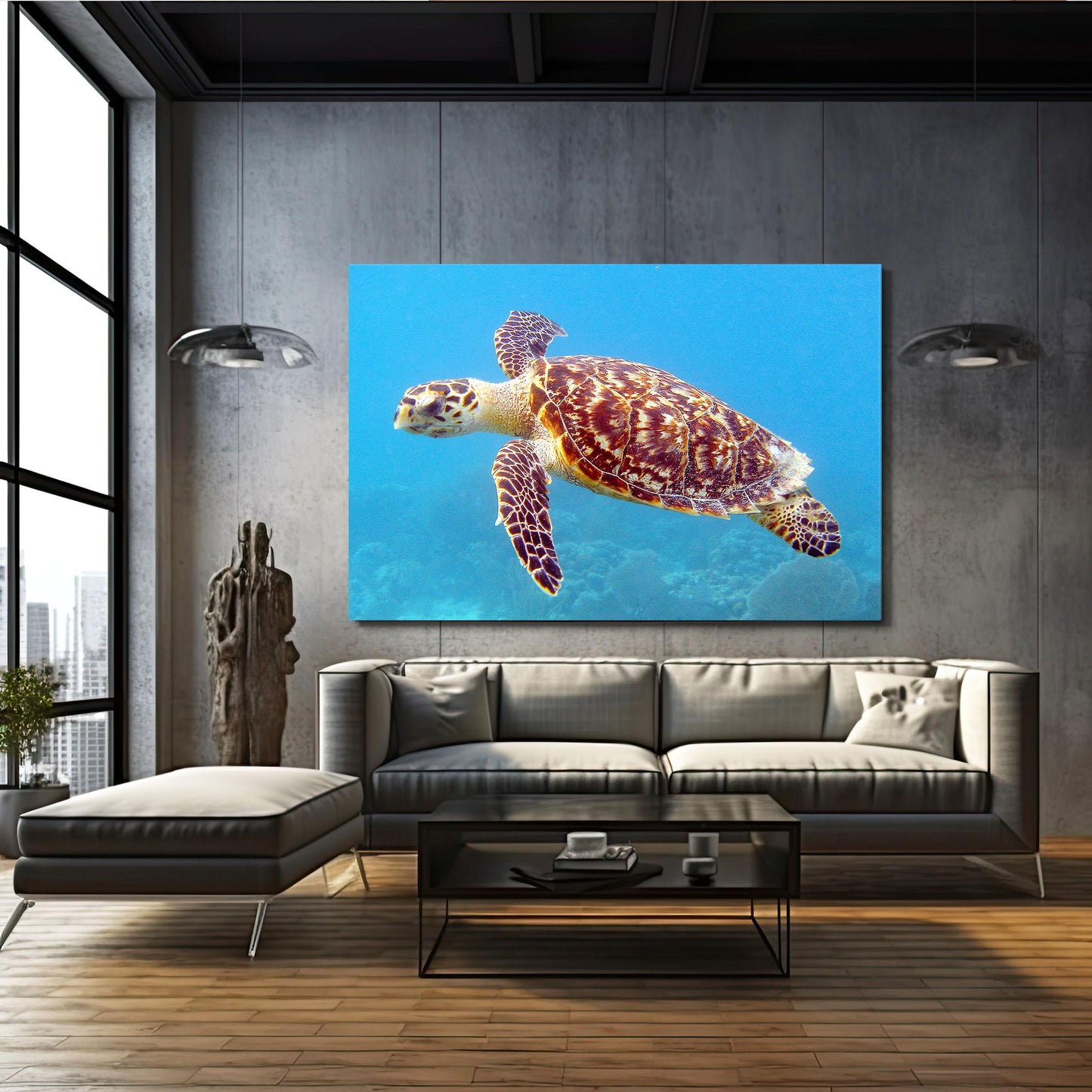 Sea Turtle Photography Wall Art – canvas print, view 4