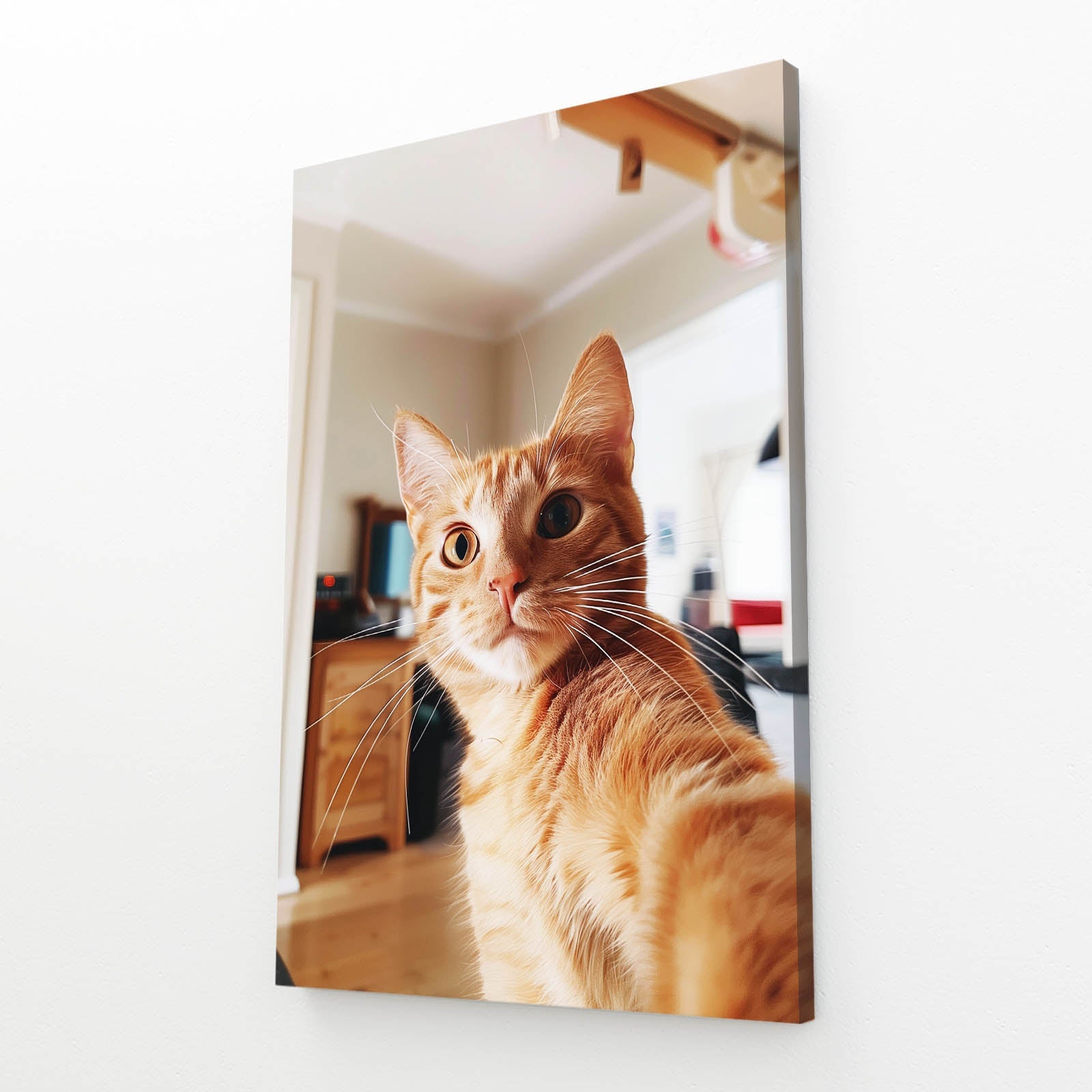 Selfie Moment Cat Wall Art