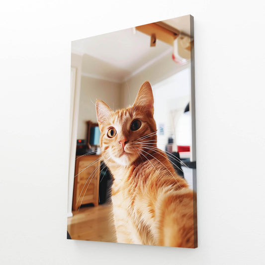 Selfie Moment Cat Wall Art