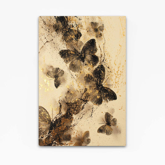 Sepia Butterfly Drift Gold Art – sepia butterfly drift gold canvas print