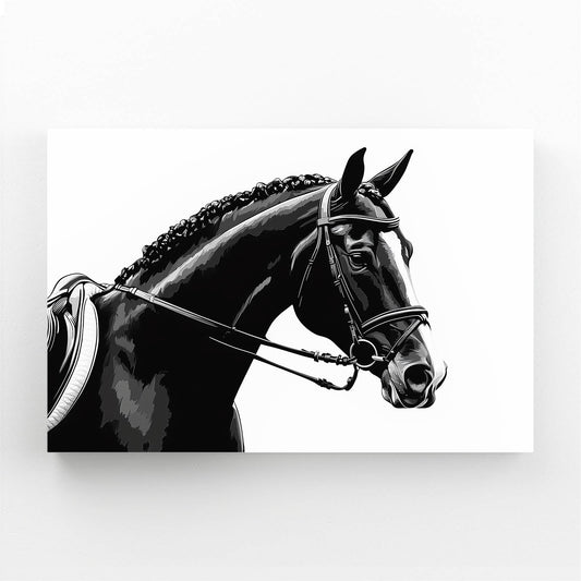 Serene Horse Canvas – angled canvas view on white background