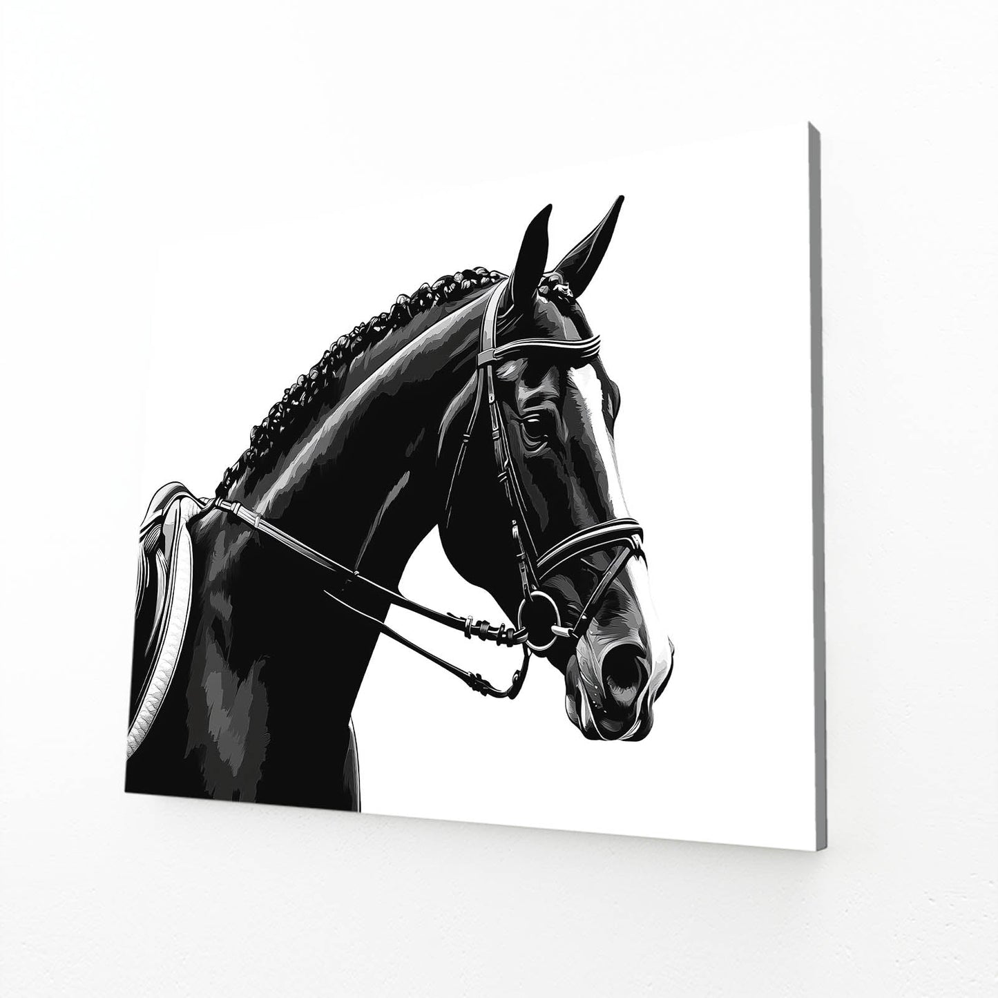 Serene Horse Canvas – angled canvas view on white background