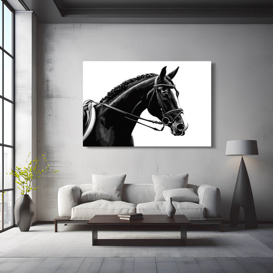 Serene Horse Canvas – angled canvas view on white background