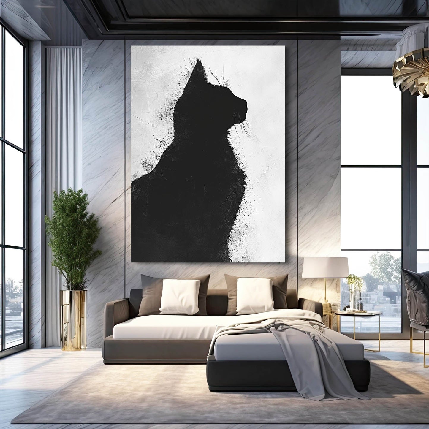 Shadow Form Cat Art