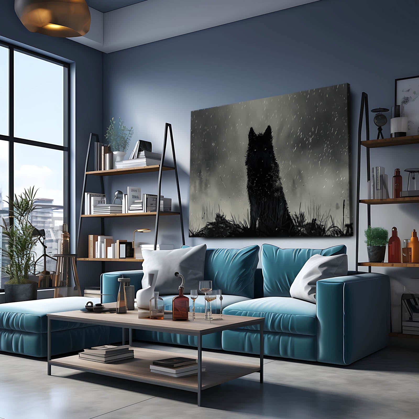 Shadow Wolf Wall Art
