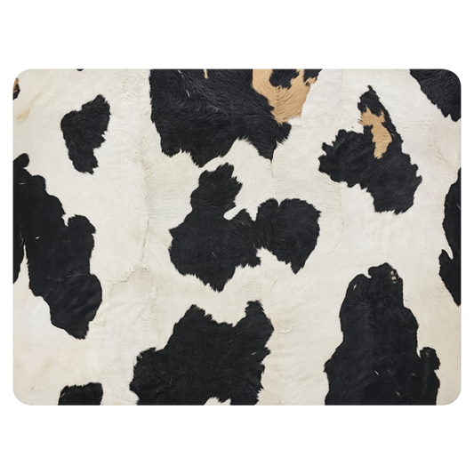 Sherpa Blanket Cow Art – angled canvas view on white background
