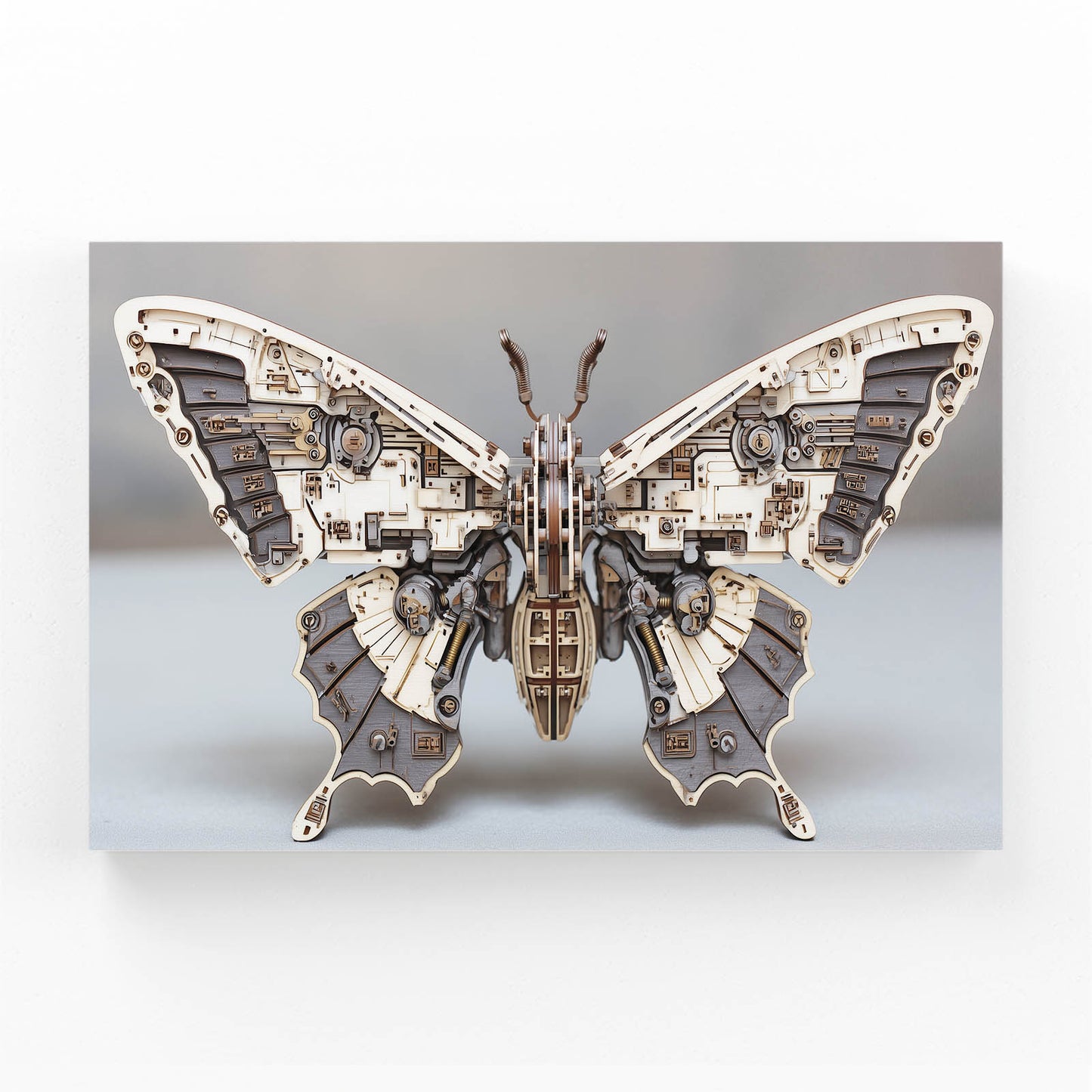Silver Clockwork Butterfly Steampunk Art – silver clockwork butterfly steampunk canvas print