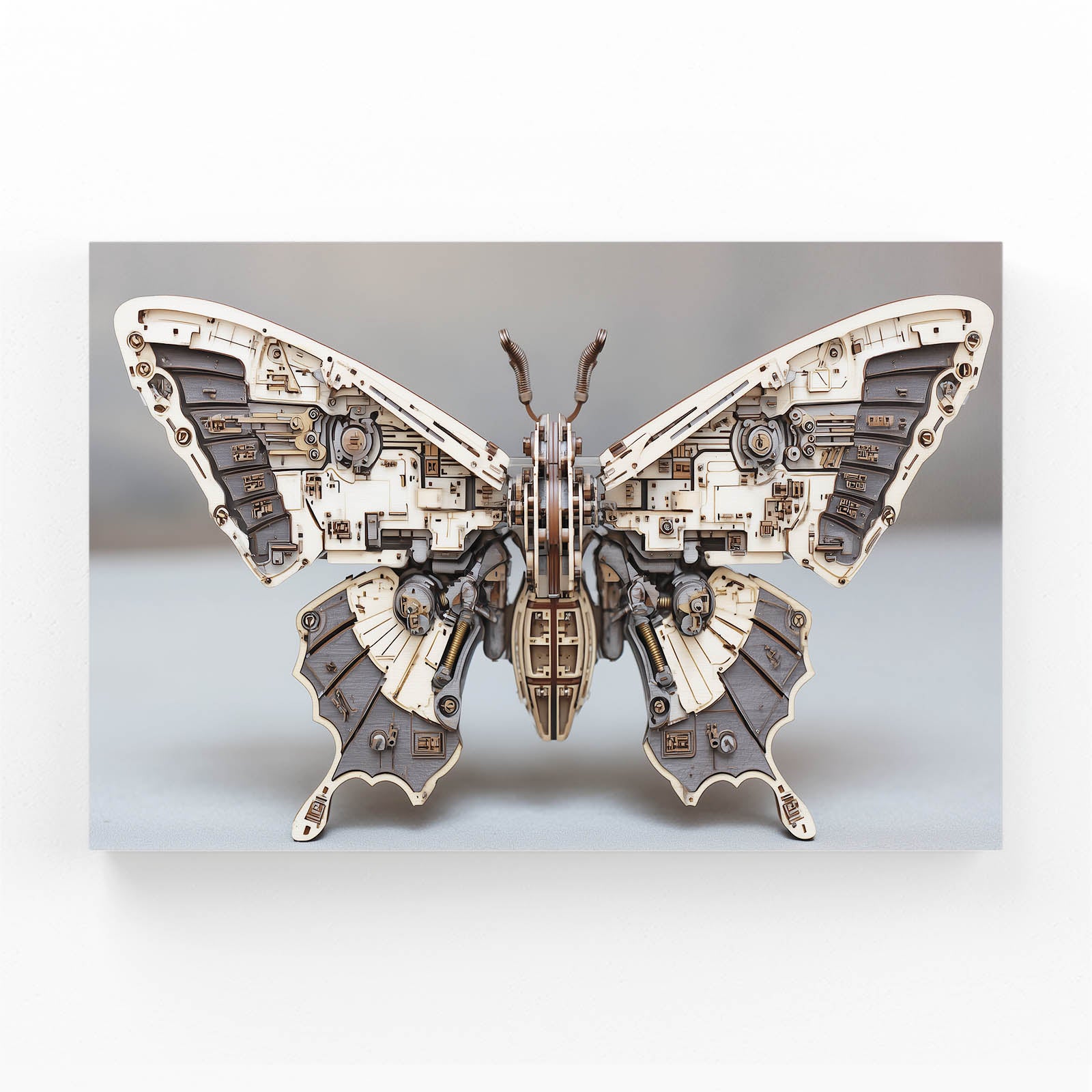 Silver Clockwork Butterfly Steampunk Art – silver clockwork butterfly steampunk canvas print