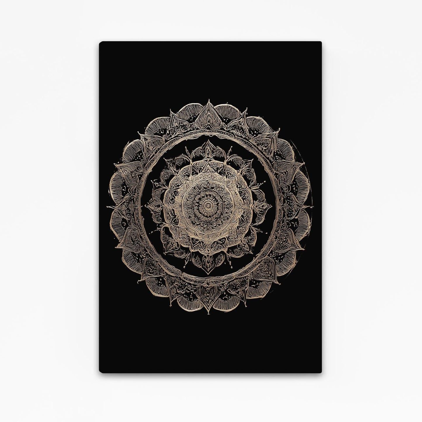 Silver Mandala Bloom Gold Wall Decor – silver mandala bloom gold canvas print