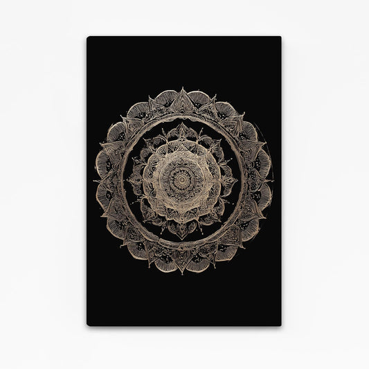 Silver Mandala Bloom Gold Wall Decor – silver mandala bloom gold canvas print