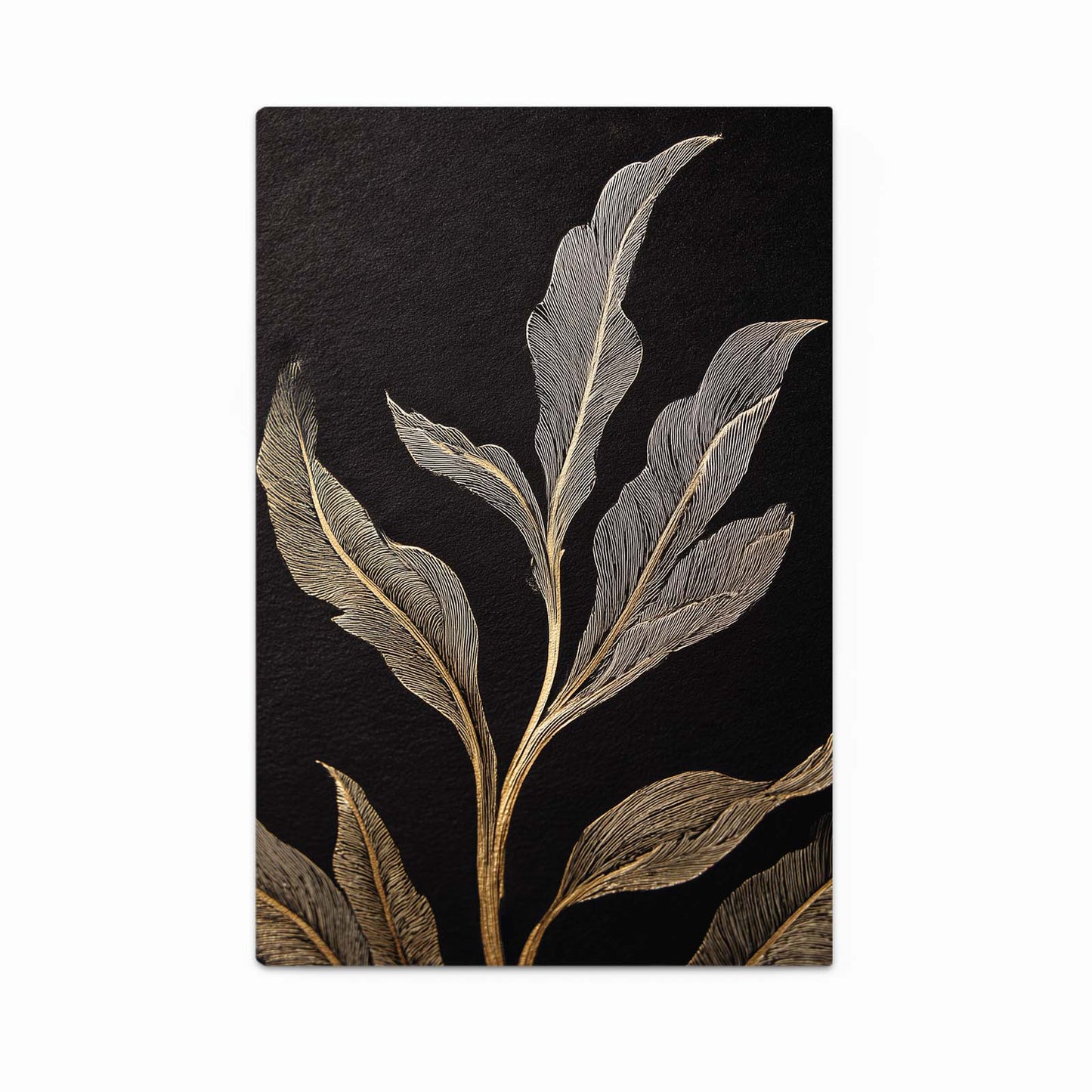 Silvered Leaf Branch Gold Canvas Art – silvered leaf branch gold canvas print