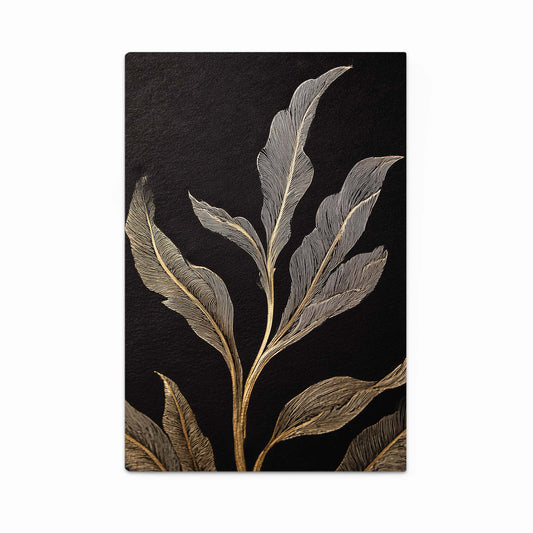 Silvered Leaf Branch Gold Canvas Art – silvered leaf branch gold canvas print