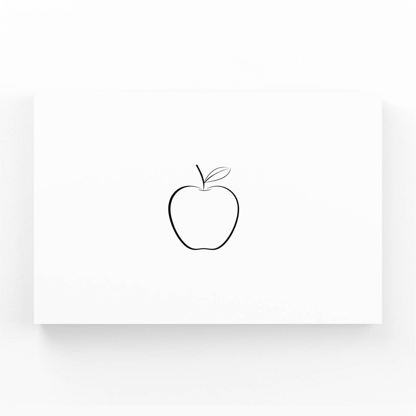 Simple Single Line Apple Prints – canvas print on white background