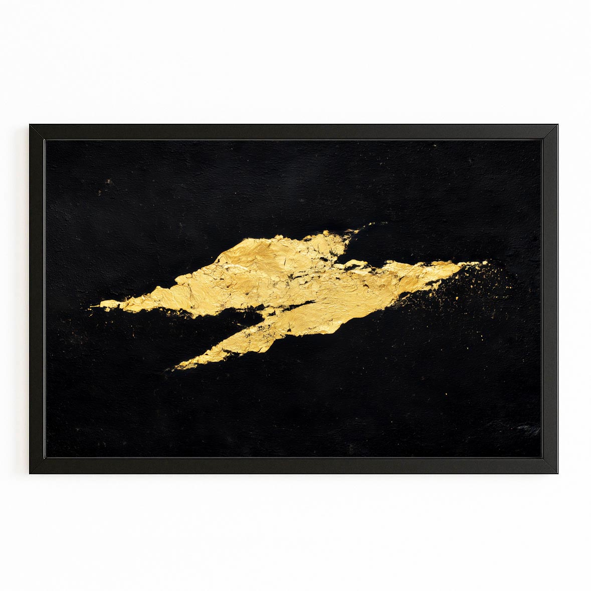 Single Gold Stroke Prints – with Premium Black frame on white background