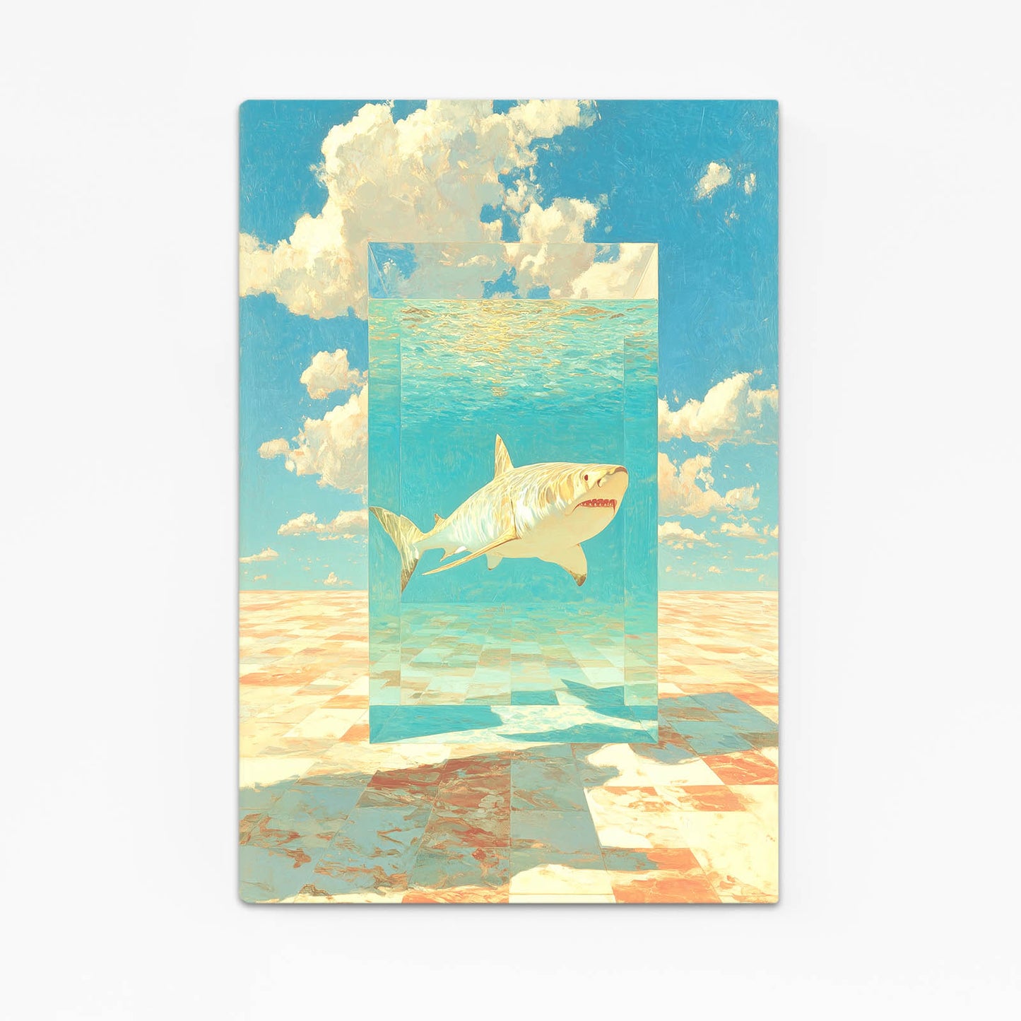 Sky Collage Panels Shark Wall Art – sky collage panels shark canvas print