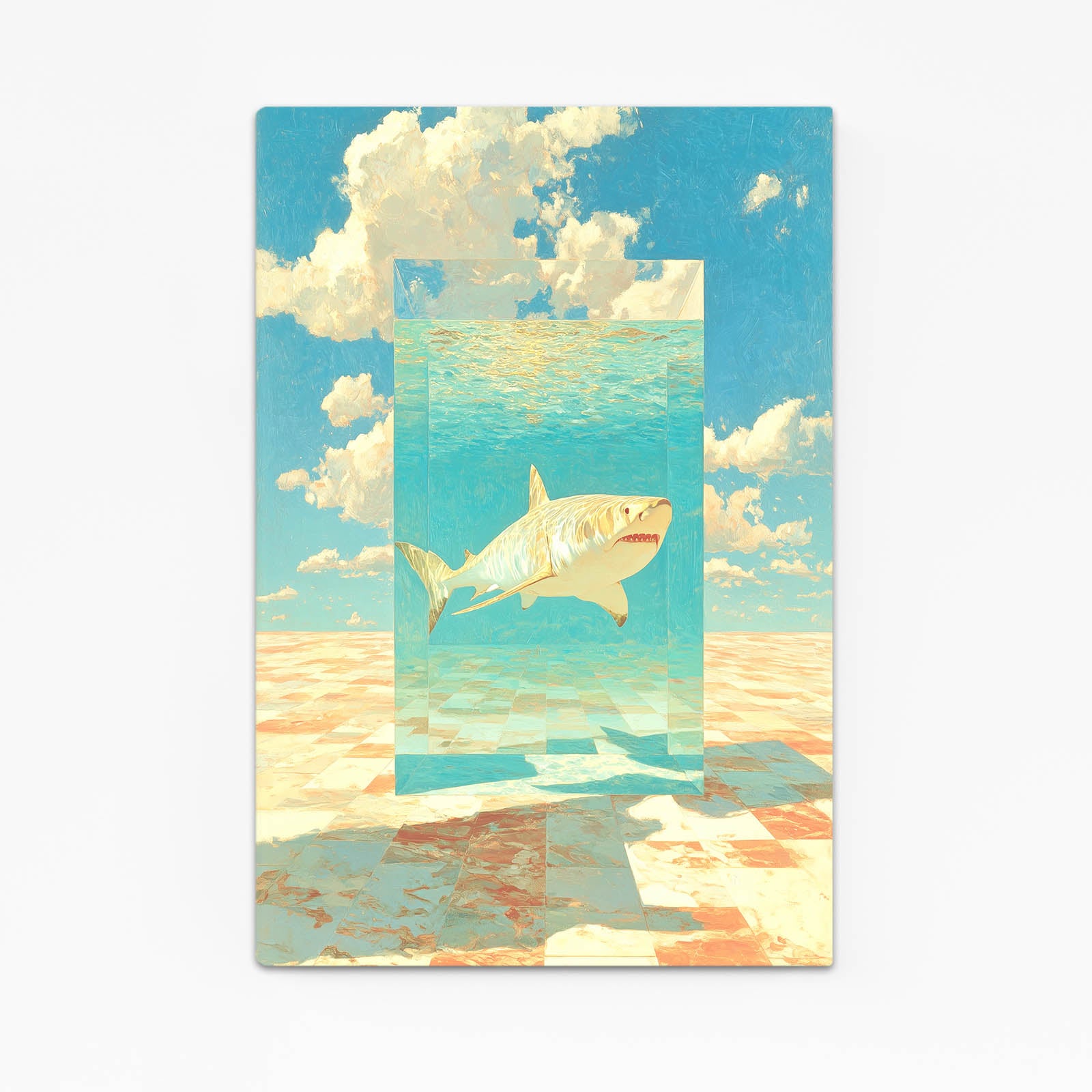 Sky Collage Panels Shark Wall Art – sky collage panels shark canvas print