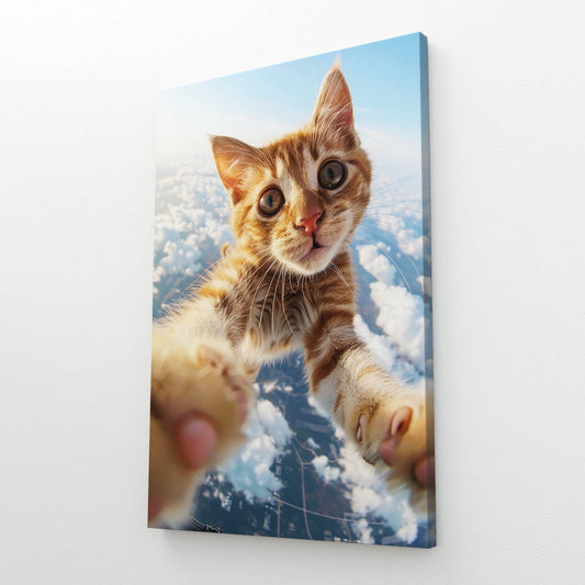 Sky Selfie Cat Wall Art