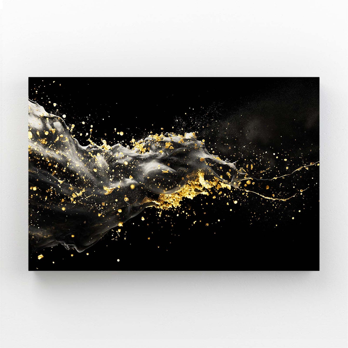 Smoke And Gold Wave Wall Decor – smoke and gold wave gold canvas print