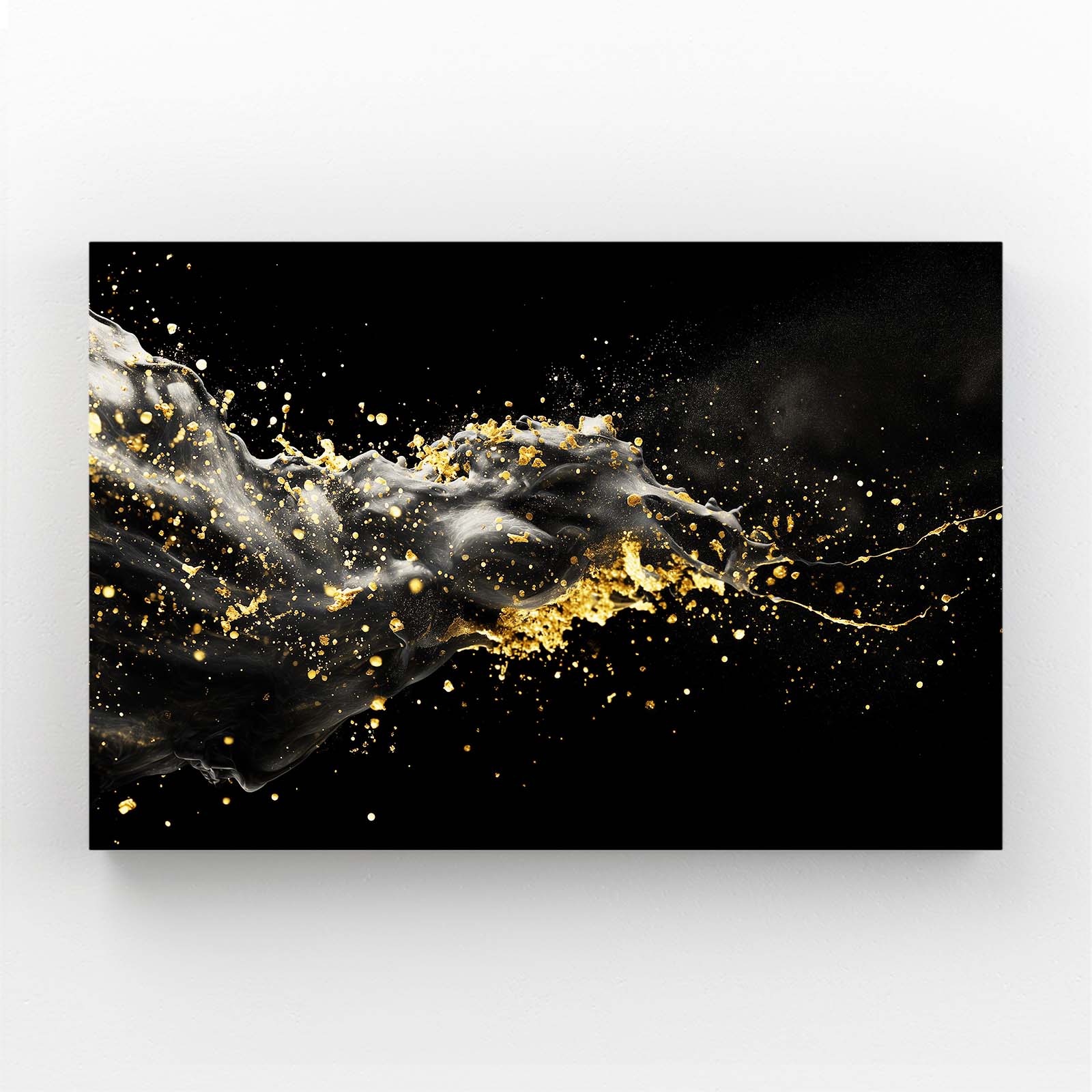 Smoke And Gold Wave Wall Decor – smoke and gold wave gold canvas print
