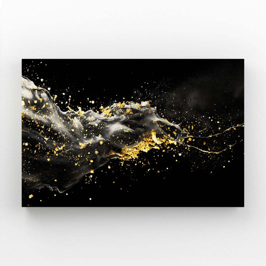 Smoke And Gold Wave Wall Decor – smoke and gold wave gold canvas print