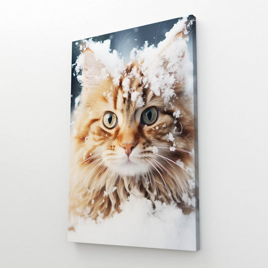 Snowy Whiskers Cat Wall Art