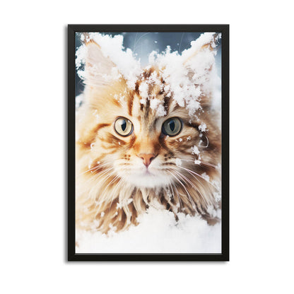 Snowy Whiskers Cat Wall Art