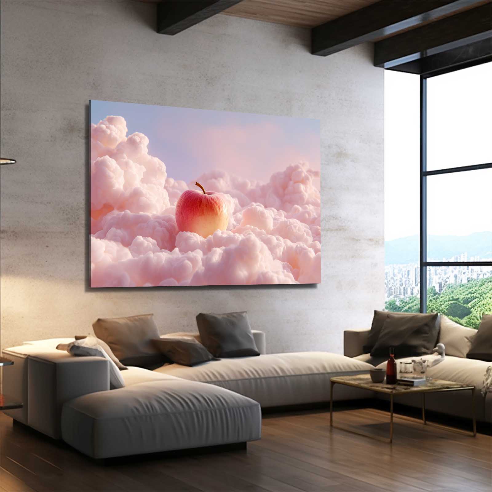 Soft Cloud Dream Apple Wall Decor – styled in a furnished interior