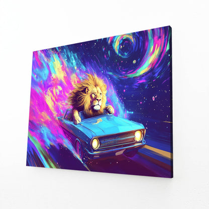 Space Ride Lion Wall Art