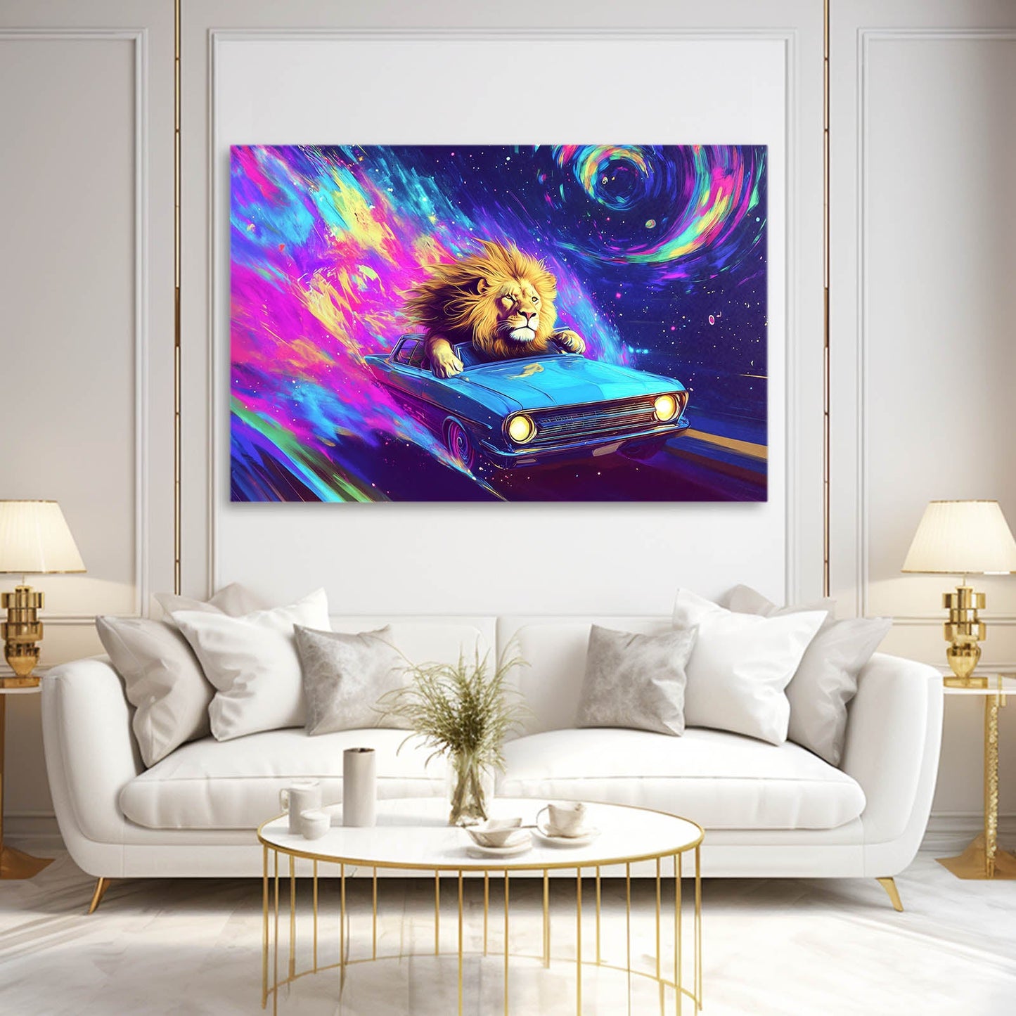 Space Ride Lion Wall Art