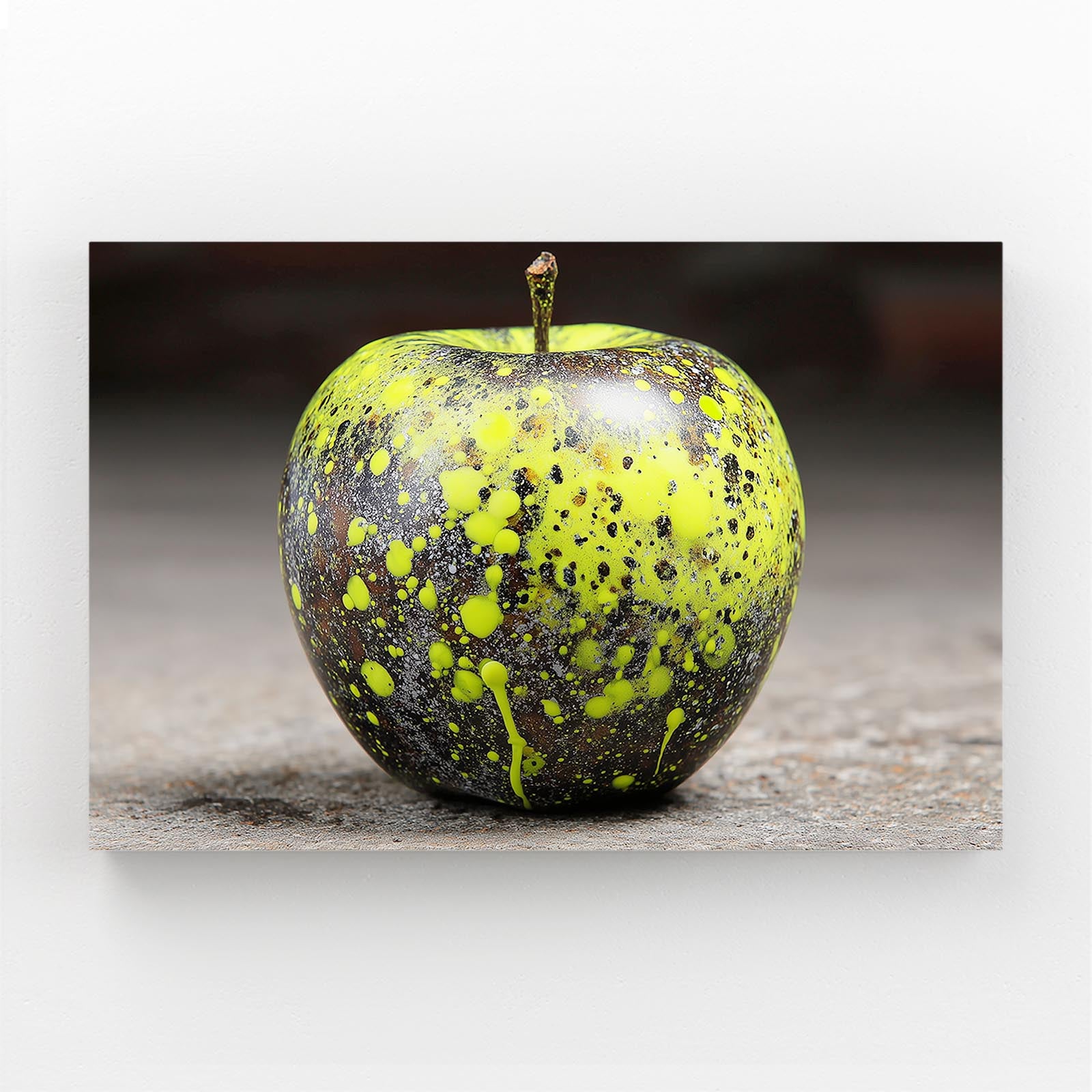 Speckled Green Stone Apple Wall Art – speckled green stone apple canvas print