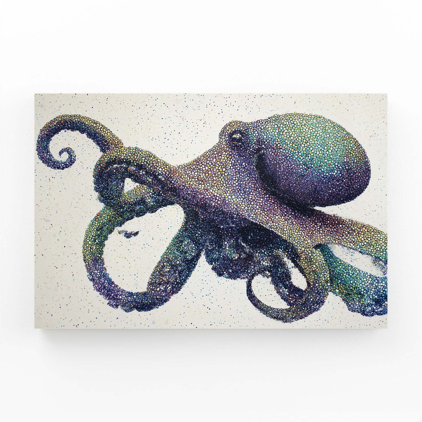 Speckled Teal Drift Octopus Canvas Art – speckled teal drift octopus canvas print