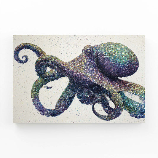 Speckled Teal Drift Octopus Canvas Art – speckled teal drift octopus canvas print