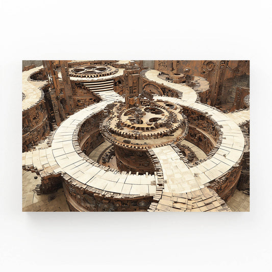 Spiral Gear Coliseum Steampunk Canvas Art – spiral gear coliseum steampunk canvas print