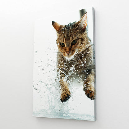 Splash Hunter Cat Art