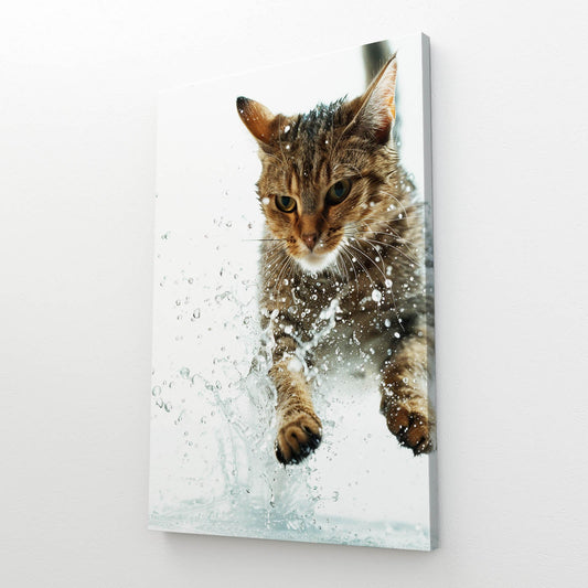 Splash Hunter Cat Art