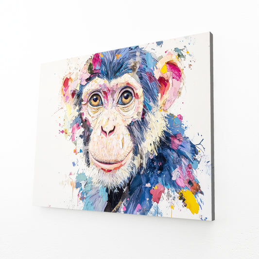 Splash Paint Portrait Monkey Art – splash paint portrait monkey canvas print