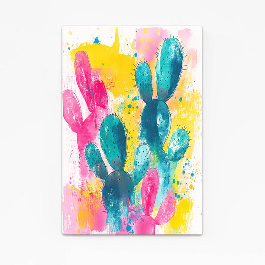 Splash Pink Bloom Cactus Prints – splash pink bloom cactus canvas print