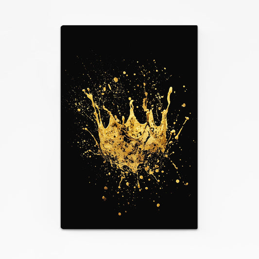 Splashed Gold Crown Canvas Art – splashed gold crown gold canvas print