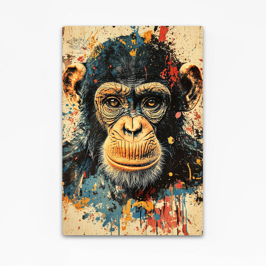 Splatter Ink Portrait Monkey Prints – splatter ink portrait monkey canvas print