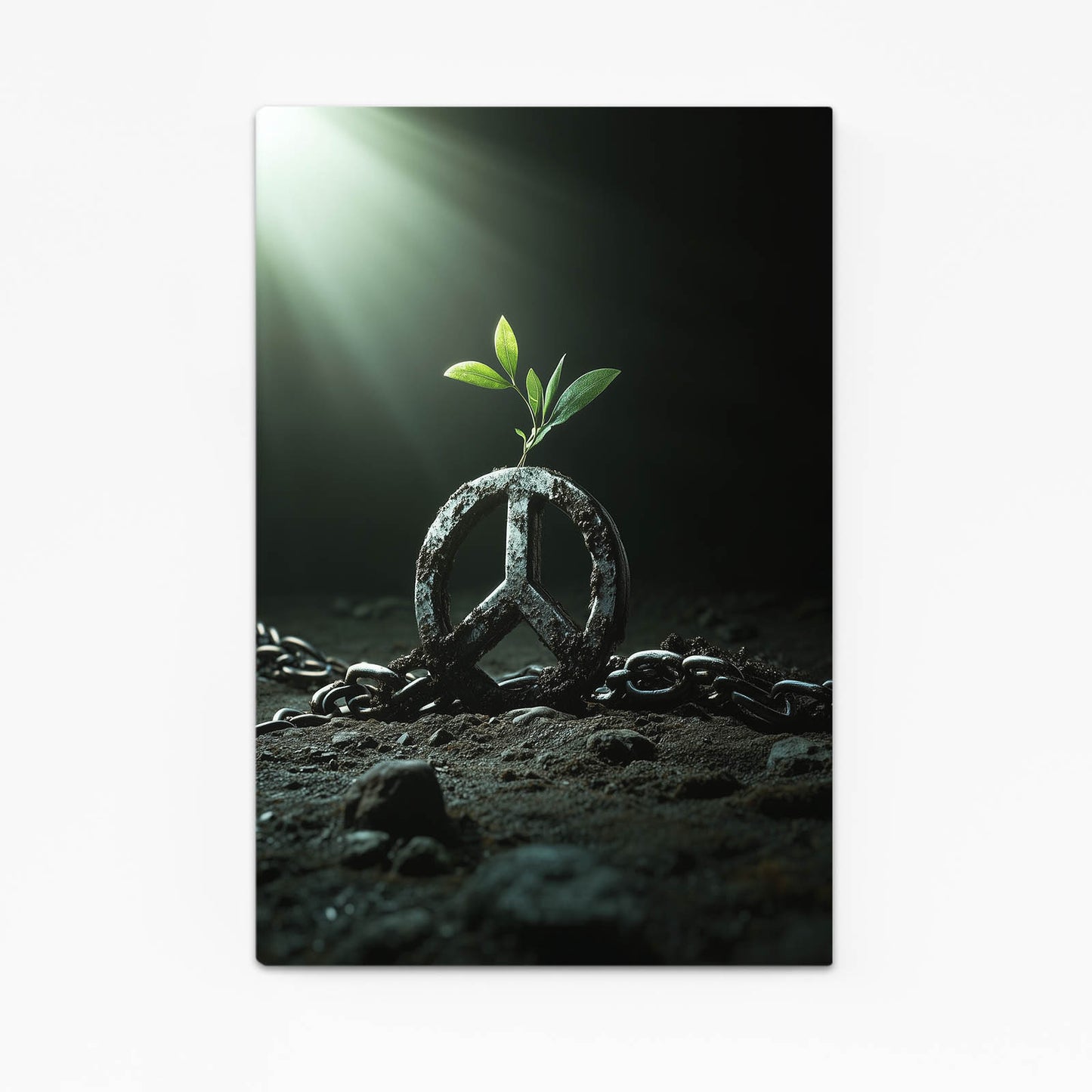 Sprouting Peace Symbol Canvas Art – sprouting peace symbol peace canvas print