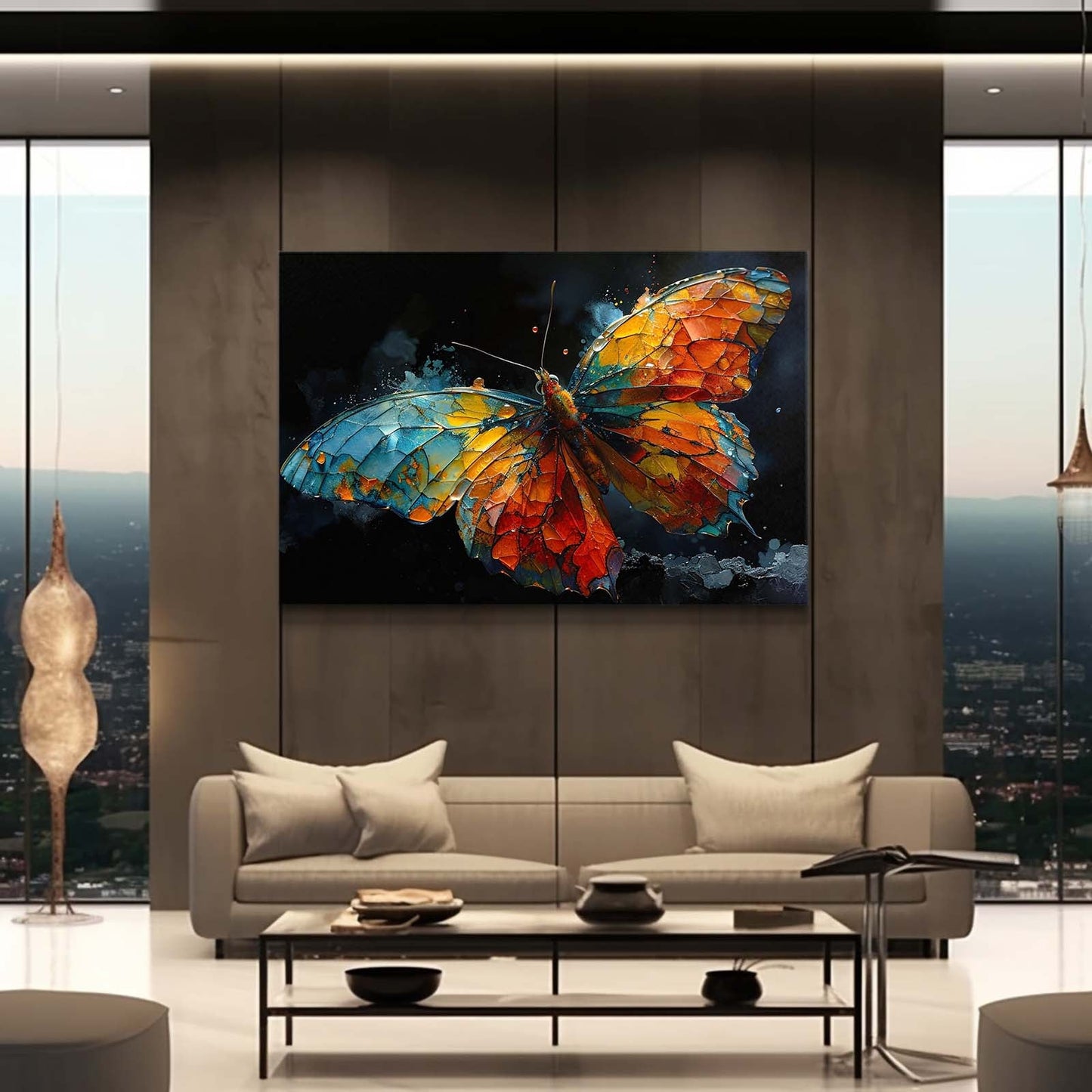 Stained Glass Butterfly Wall Art