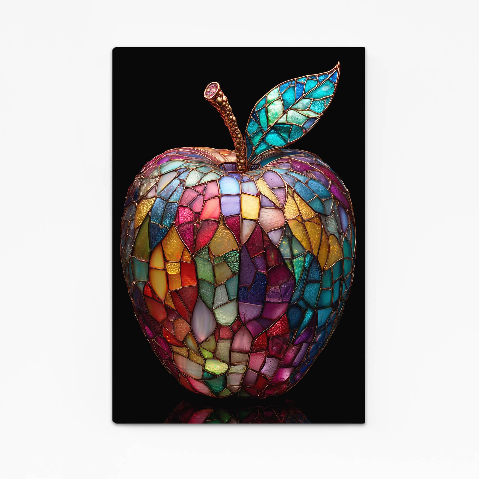 Stained Glass Mosaic Apple Canvas Art – stained glass mosaic apple canvas print