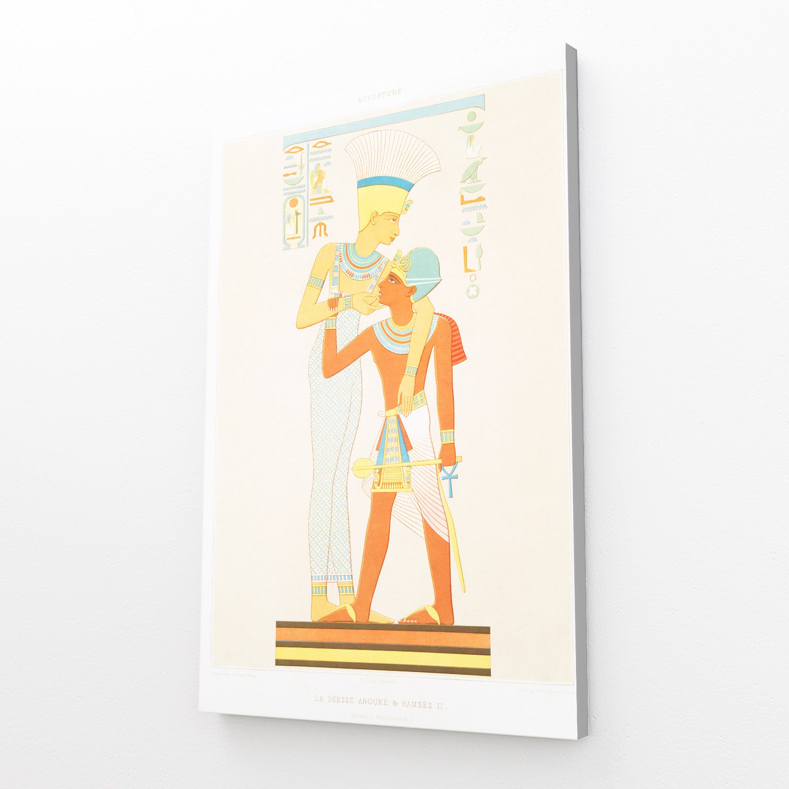 Standing Pharaoh Illustration Egyptian Wall Art – standing pharaoh illustration egyptian canvas print