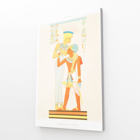 Standing Pharaoh Illustration Egyptian Wall Art – standing pharaoh illustration egyptian canvas print